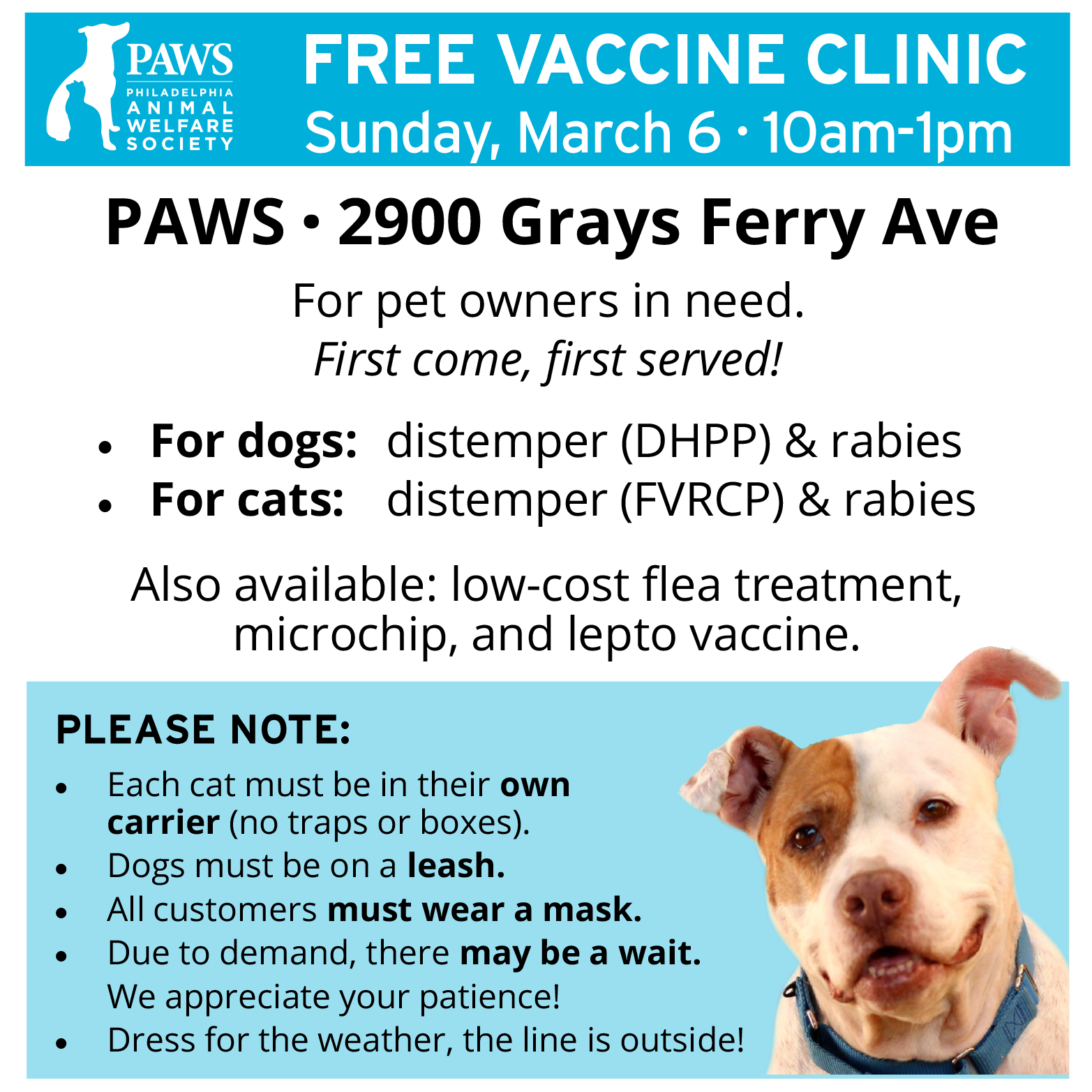 Free dog vaccinations 2024 near me 2019